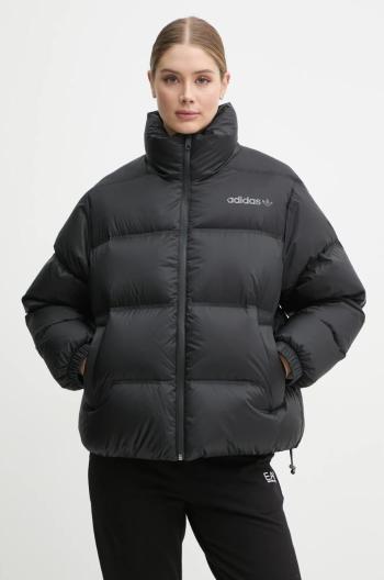 Páperová bunda adidas Originals Premium Puffer dámska, čierna farba, zimná, IW5867