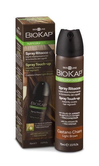 BIOKAP Spray Touch Up Hnědý světlý krycí sprej 75 ml