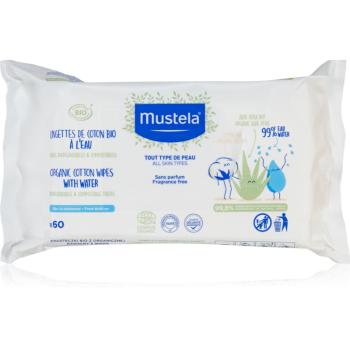 Mustela BIO Organic Cotton Wipes vlhčené ubrousky pro děti 60 ks