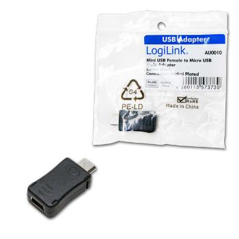 LogiLink Mini USB anya - micro USB apa adapter