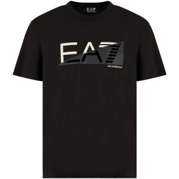 Ea7 Emporio Armani  Mixed Logo Series T-Shirt Black  Tričká a polokošele Čierna