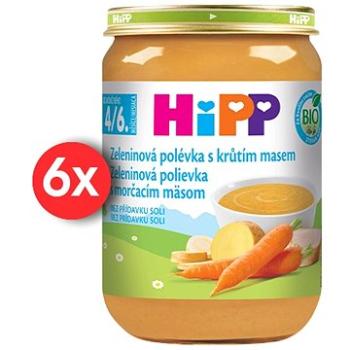 HiPP BIO Zeleninová polievka s morčacím mäsom - 6x 190g (4062300437456)