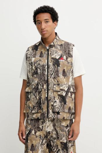 Bavlnená vesta bez rukávov adidas Originals OG Camo Vest béžová farba, prechodná, KD6258