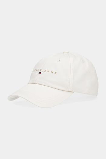 Bavlnená šiltovka Tommy Jeans 0 hnedá farba, s nášivkou, AM0AM12958