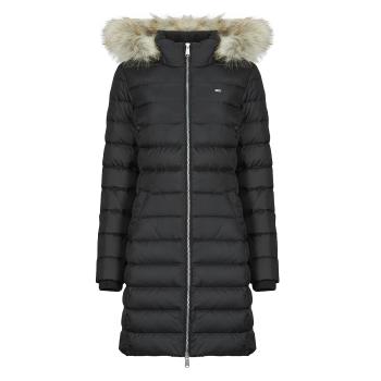 Tommy Jeans  TJW ESSENTIAL HOODED DOWN COAT  Bundy Čierna