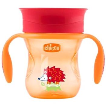 Chicco hrnček Perfect 360 s držadlami 200 ml, oranžový 12 mes.+ (06951.300O)