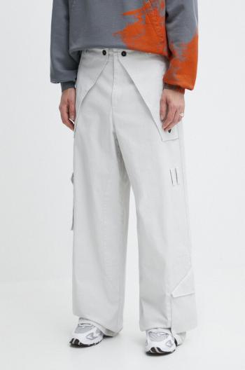 Nohavice A-COLD-WALL* Overlay Cargo Pant pánske, šedá farba, strih cargo, ACWMB276