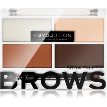 Revolution Relove Colour Cult paleta pre líčenie obočia odtieň Medium 3,2 g