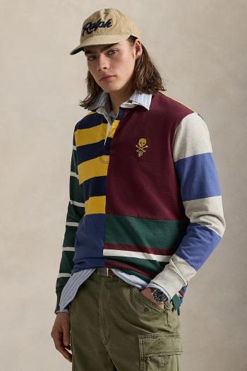 Tričko s dlhým rukávom Polo Ralph Lauren Lsrugbyclsm1 Long Sleeve bordová farba, 710971831