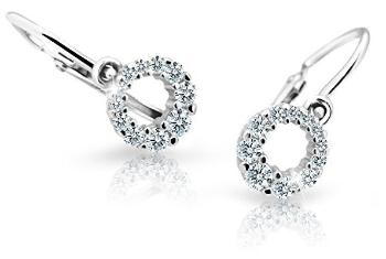 Cutie Jewellery Detské náušnice z bieleho zlata C2154-10-X-2 biela