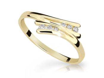 Cutie Jewellery Slušivý zlatý prsteň so zirkónmi Z6711-1950-10-X-1 54 mm