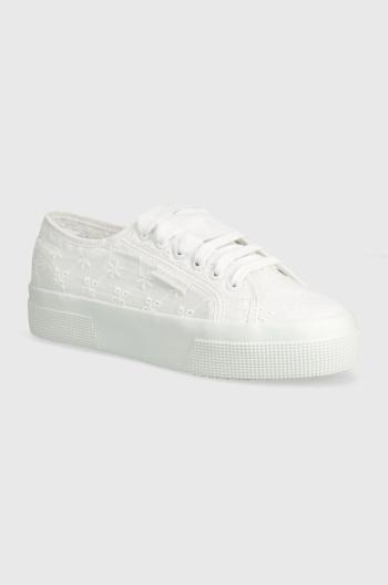 Tenisky Superga 2740 FLOWER SANGALLO dámske, biela farba, S2148KW