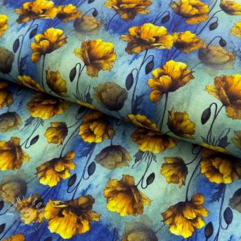 Úplet VISCOSE It&#039;s Raining Poppy&#039;s blue digital print