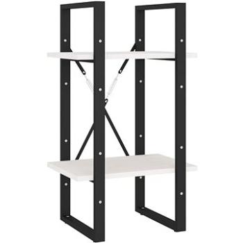 Shumee s 2 policami biela 40 × 30 × 70 cm masívna borovica, 806413