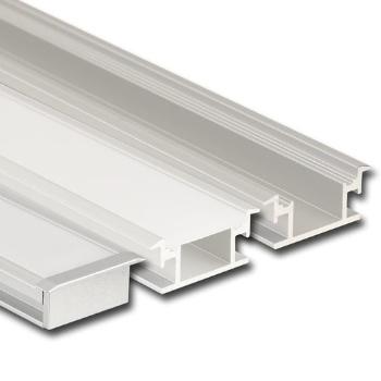 Lišta pre led pásku McLED strieborná mat, hliník, dĺžka 200 cm, výška hrany 10 mm, ML-761.011.07.S2