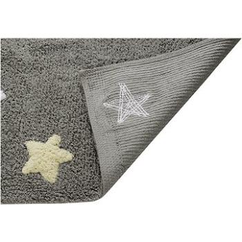 Bio kusový, ručne tkaný Tricolor Stars Grey-Blue 120 × 160 cm (264911-75081)