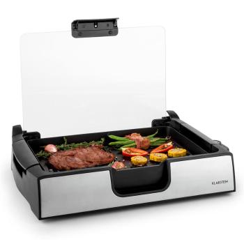 Klarstein Showmaster, 1500 W, do 250 °C, stolný gril, sklenený kryt