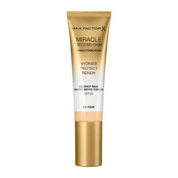 Max Factor Ošetrujúci make-up pre prirodzený vzhľad pleti Miracle Touch Second Skin SPF 20 (Hybrid Foundation) 30 ml 06 Golden Medium