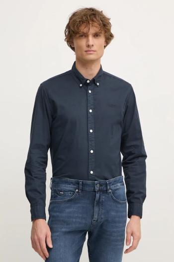 Bavlnená košeľa Pepe Jeans MANLEY pánska, tmavomodrá farba, regular, s golierom button-down, PM308728