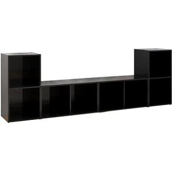 SHUMEE 4 ks čierna, vysoký lesk 72 × 35 × 36,5 cm (3079977)