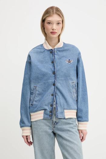 Džínsová bomber bunda Guess Jeans prechodná, oversize, W5GN75 D5M4A