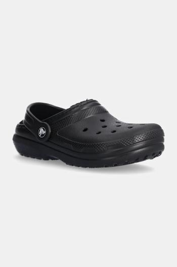 Detské šľapky Crocs Lined 207010 čierna farba