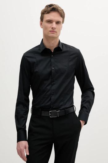 Košeľa Marciano Guess OLIVER čierna farba, regular, s klasickým golierom, 1GH402 4416Z