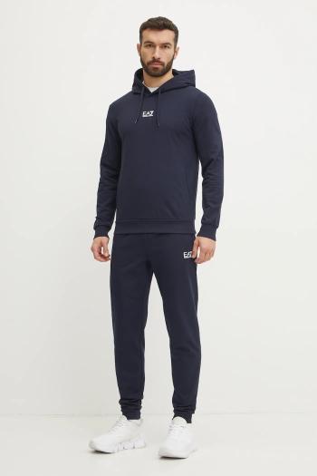 Bavlnená tepláková súprava EA7 Emporio Armani tmavomodrá farba, PJVRZ.8NPV64
