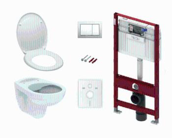 Cenovo zvýhodnený závesný WC set TECE do ľahkých stien / predstenová montáž + WC S-Line S-line Pre KMPLSIKOTSCR