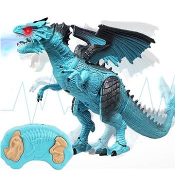 IKONKA RC dinosaurus ovládaný drak – chodí, reve, dýcha paru 41 cm (ikonka_KX9993)
