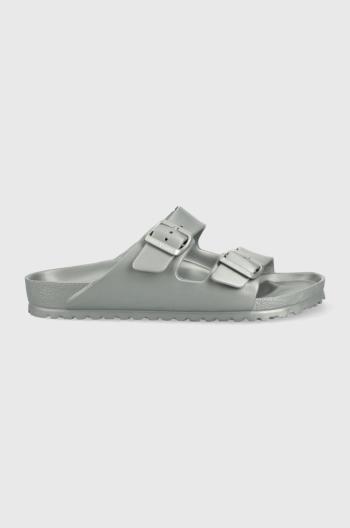 Šľapky Birkenstock Arizona Eva pánske, strieborná farba