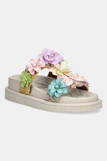 Šľapky Kurt Geiger London Orson Flower dámske, béžová farba, na platforme, 4353969609
