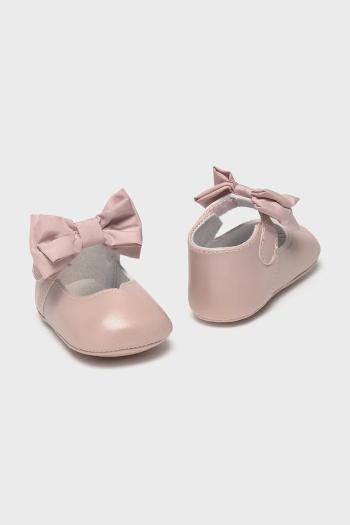 Topánky pre bábätká Mayoral Newborn ružová farba, 9961