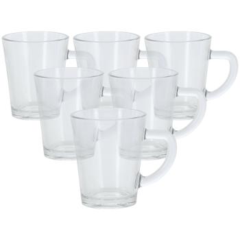 EH 6-dielna sada sklenených šálok na expresso, 70 ml