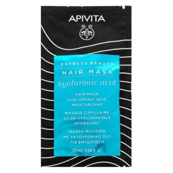 Apivita Express Beauty Hair Mask Hyaluronic Acid vyživujúca maska na vlasy s kyselinou hyalurónovou 20 ml