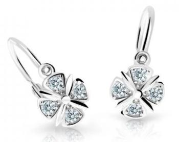 Cutie Jewellery Slušivé detské náušnice z bieleho zlata C2245-10-X-2 biela