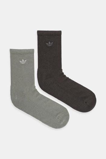 Ponožky adidas Originals 2-Toned 2-pak zelená farba, JV6045