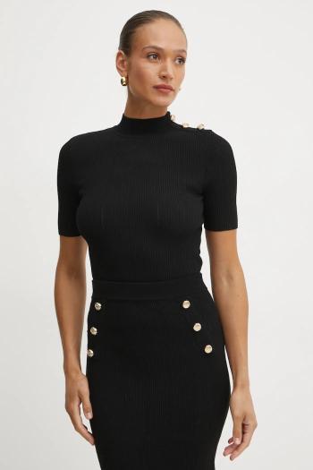 Sveter Marciano Guess GRACE dámsky, čierna farba, tenký, s polorolákom, 5RGR24 5810Z
