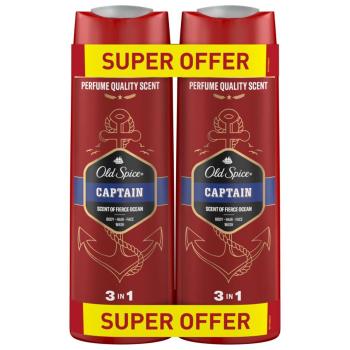 Old Spice Sprchový gél 3 v 1 Captain Duo 2 x 400 ml