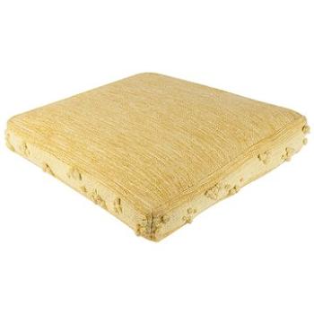 BELIANI na zem bavlnený  60 × 60 × 12 cm žltý CLONE (beliani_310622)