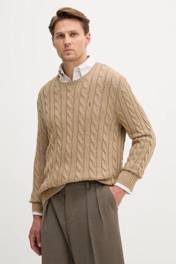 Bavlnený sveter Polo Ralph Lauren béžová farba, 710775885