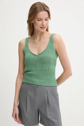 Bavlnený top United Colors of Benetton zelená farba, 1898DH018