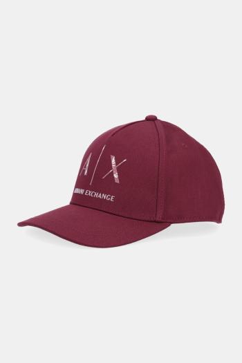 Bavlnená šiltovka Armani Exchange bordová farba, XW001486 AF19099
