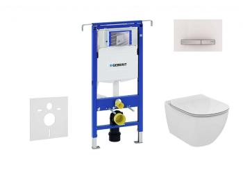 GEBERIT - Duofix Modul na závesné WC s tlačidlom Sigma50, alpská biela + Ideal Standard Tesi - WC a doska 111.355.00.5 NF8
