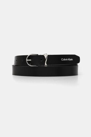 Kožený opasok Calvin Klein dámsky, čierna farba, K60K613234