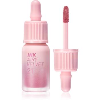 peripera Ink Airy Velvet krémový rúž s matným efektom odtieň 21 Fluffy Peach 4 g