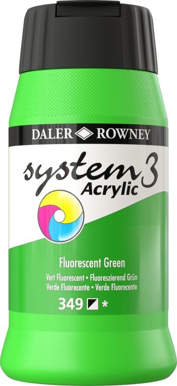 Daler Rowney System3 Akrylová farba Fluorescent Green 500 ml 1 ks