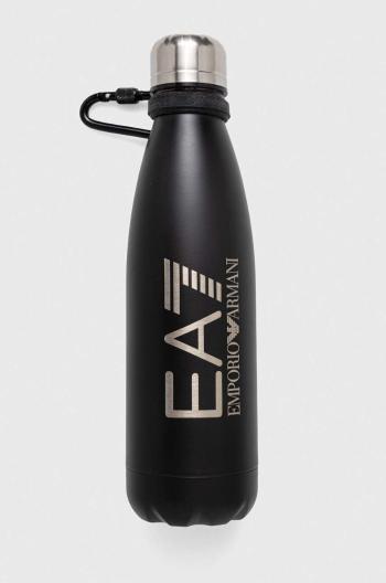Termo fľaša EA7 Emporio Armani čierna farba