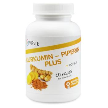 VIESTE Kurkumin - piperin plus 60 kapsúl