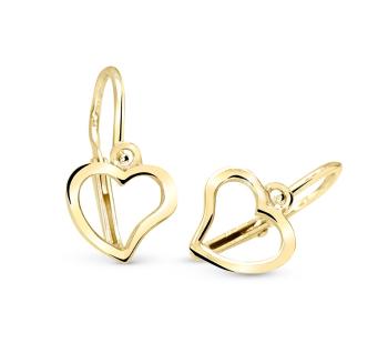 Cutie Jewellery Srdiečkové náušničky zo žltého zlata C2760-10-X-1